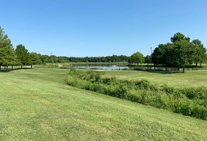 Wide open field in Plano, TX park