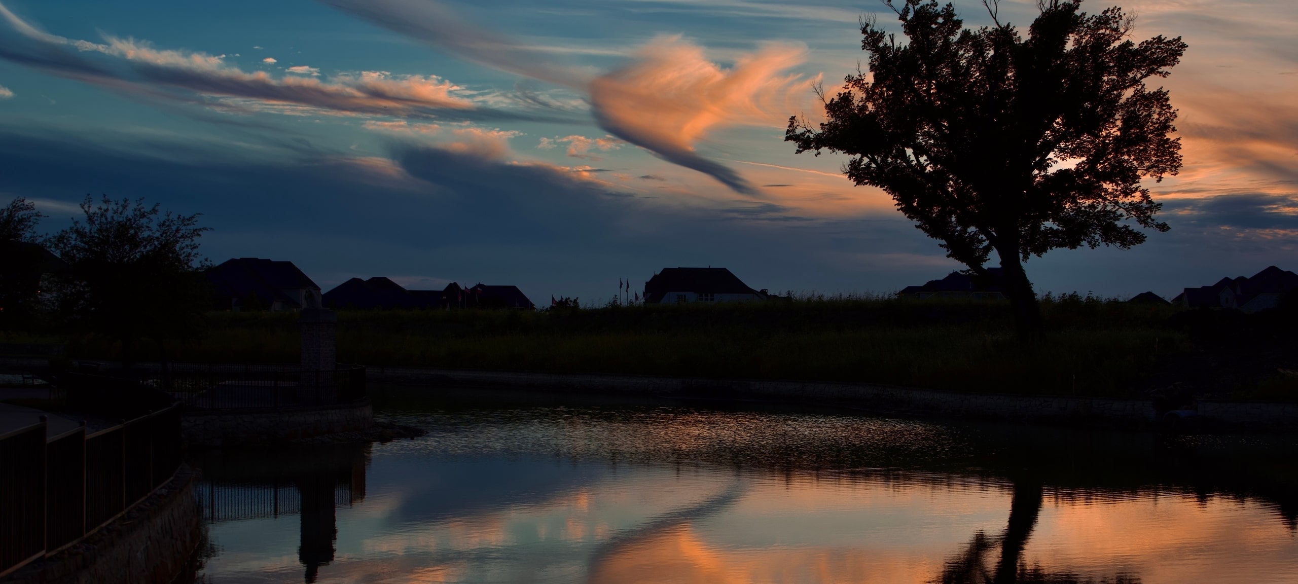 Pond in residential neighborhood of Prosper, TX